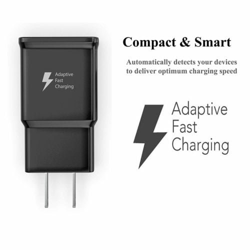 Ch TT&C Adaptive Fast Wall Charger kit with USB Type-C Cable Compatible with Samsung Galaxy S8/S8 Plus/ S9/ S9+/ S10/ S10 Plus/Note 8/ Note 9 (Black) - Image 5