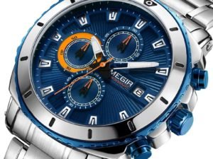 Relogio Masculino 2019 Megir Watch Men Luxury Brand Business Waterproof Stainless Steel Wristwatches