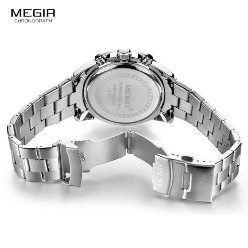 MEGIR Top Luxury Brand Men's Wrist Watch Mens Chronograph Clocks Men Male Quartz Watches Stainless Steel Clock - Image 2