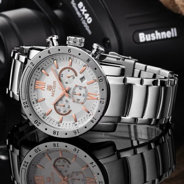 MEGIR New Brand Mens Quartz Watches Man Fashion Business Watch Male Waterproof Wristwatch Men Analog Clock Relogio Masculino